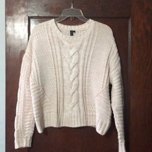 Pink and white variegated sweater
